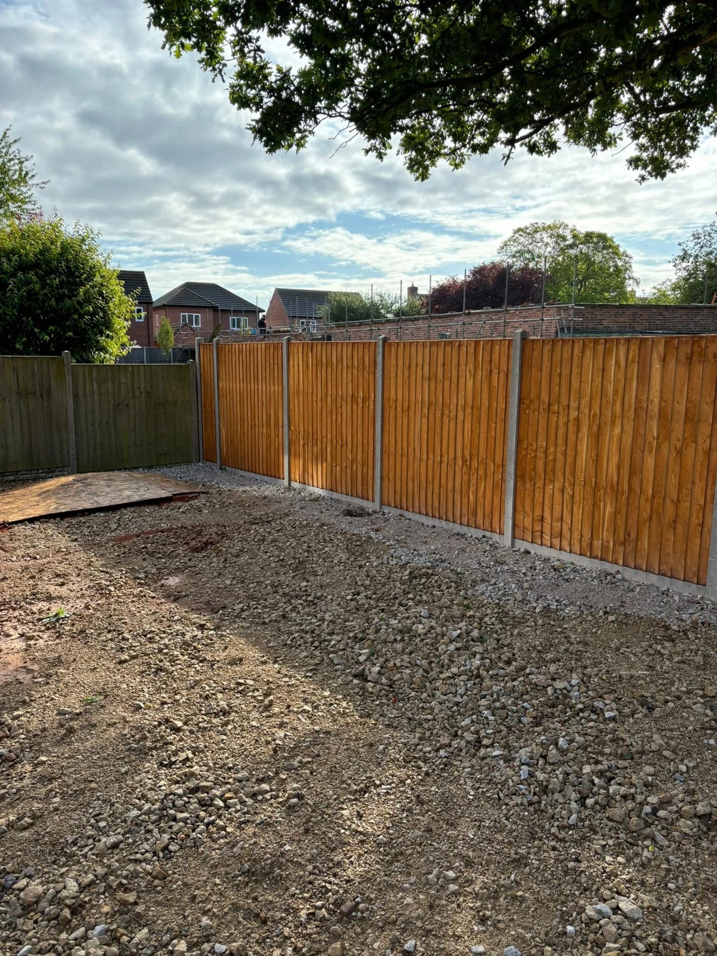 New fencing and groundworks