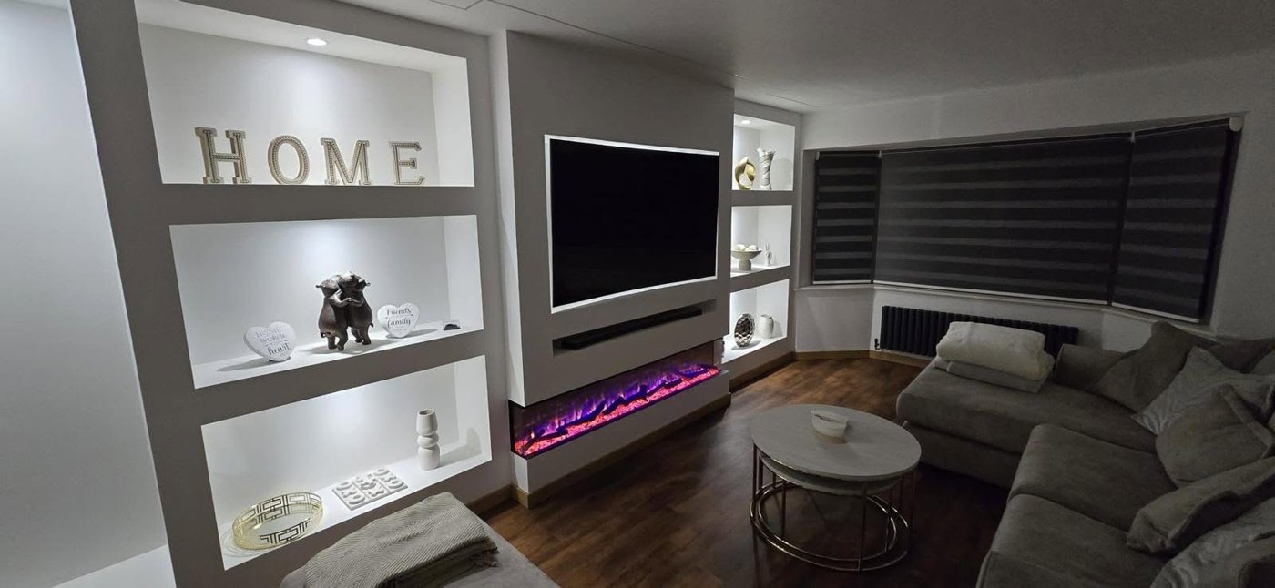 Bespoke media wall and lounge